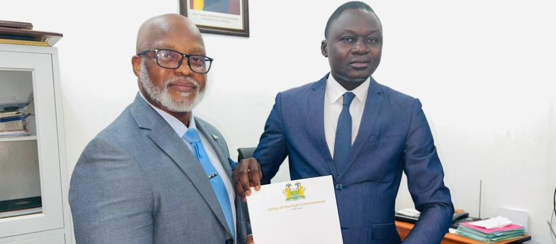 H.E Mohamed Hassan Kaisamba & Fofana Abdel Alnazzar of the Foreign Ministry of Togo